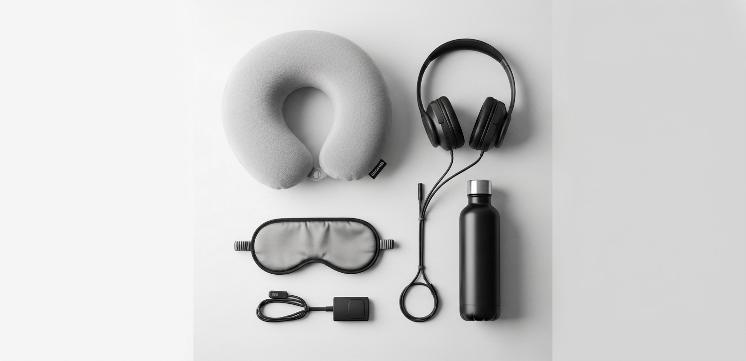 In-Flight Comfort Items for a Long Journey 20-Hour Flight to Turkey preparation involves packing essential comfort items for the journey.