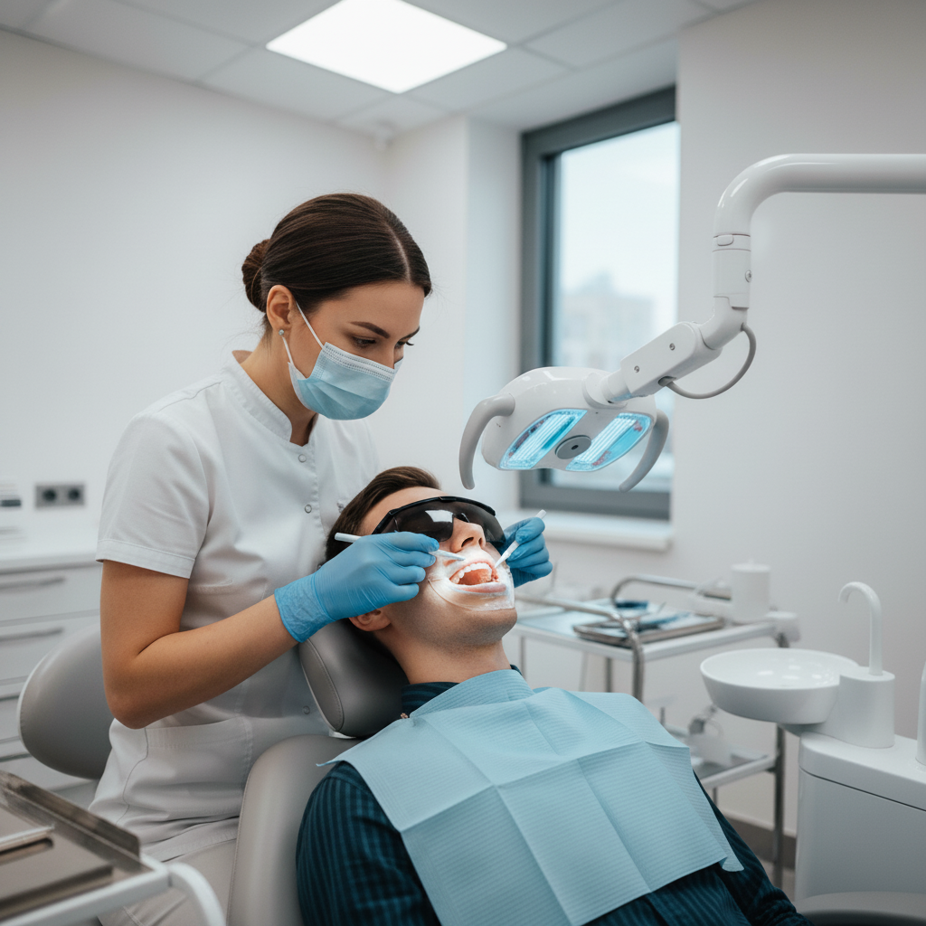 Teeth Whitening Cost Australia: Professional in-clinic procedures involve a dentist applying high-concentration gel for fast results