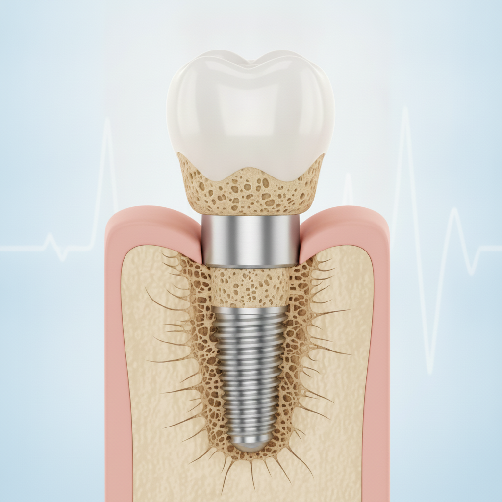 Dental Implants Cost in Sydney. Understanding the core components: implant, abutment, and crown in jawbone.