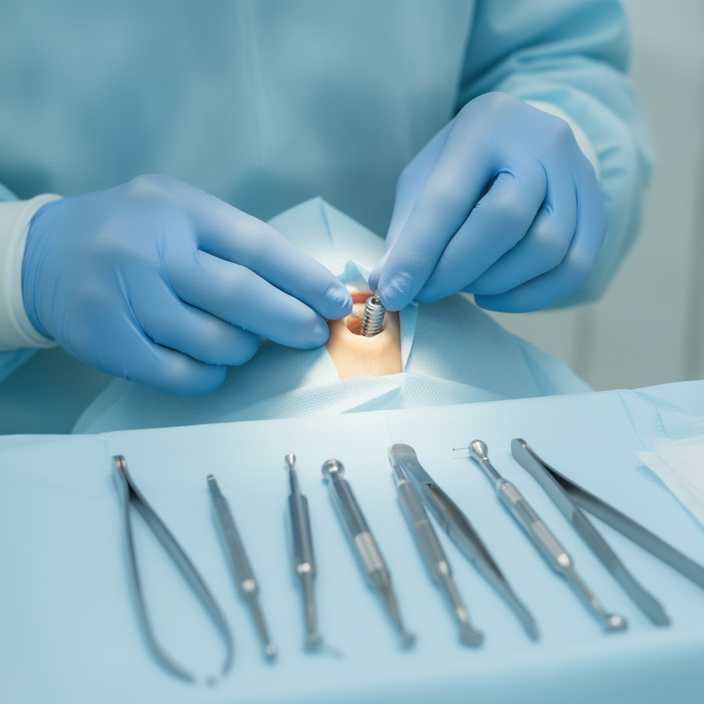 Precision Dental Implant Surgery Procedure Best Dental Clinics in Perth for Implants performing precise, advanced dental implant placement surgery.